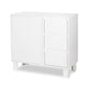 Commode 3 tiroirs 1 porte Littlesky by Klups Olivia Blanc