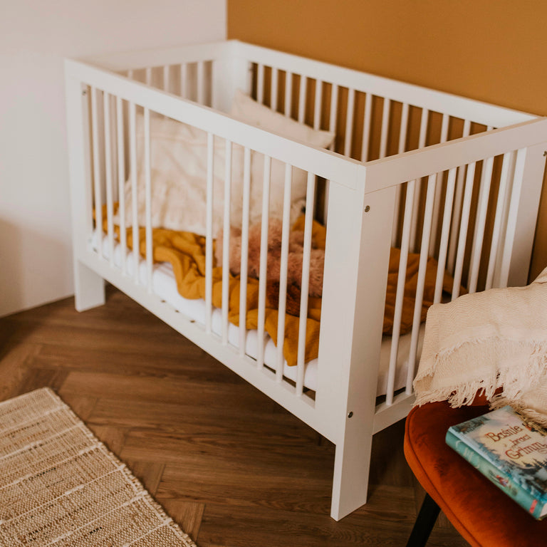 Lit bébé 60x120 sommier inclus Littlesky by Klups Olivia Blanc - vue 4