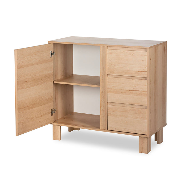 Commode 3 tiroirs 1 porte Littlesky by Klups Olivia Bois - vue 2