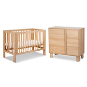 Lit bébé 60x120 et commode 3 tiroirs Littlesky by Klups Olivia Bois