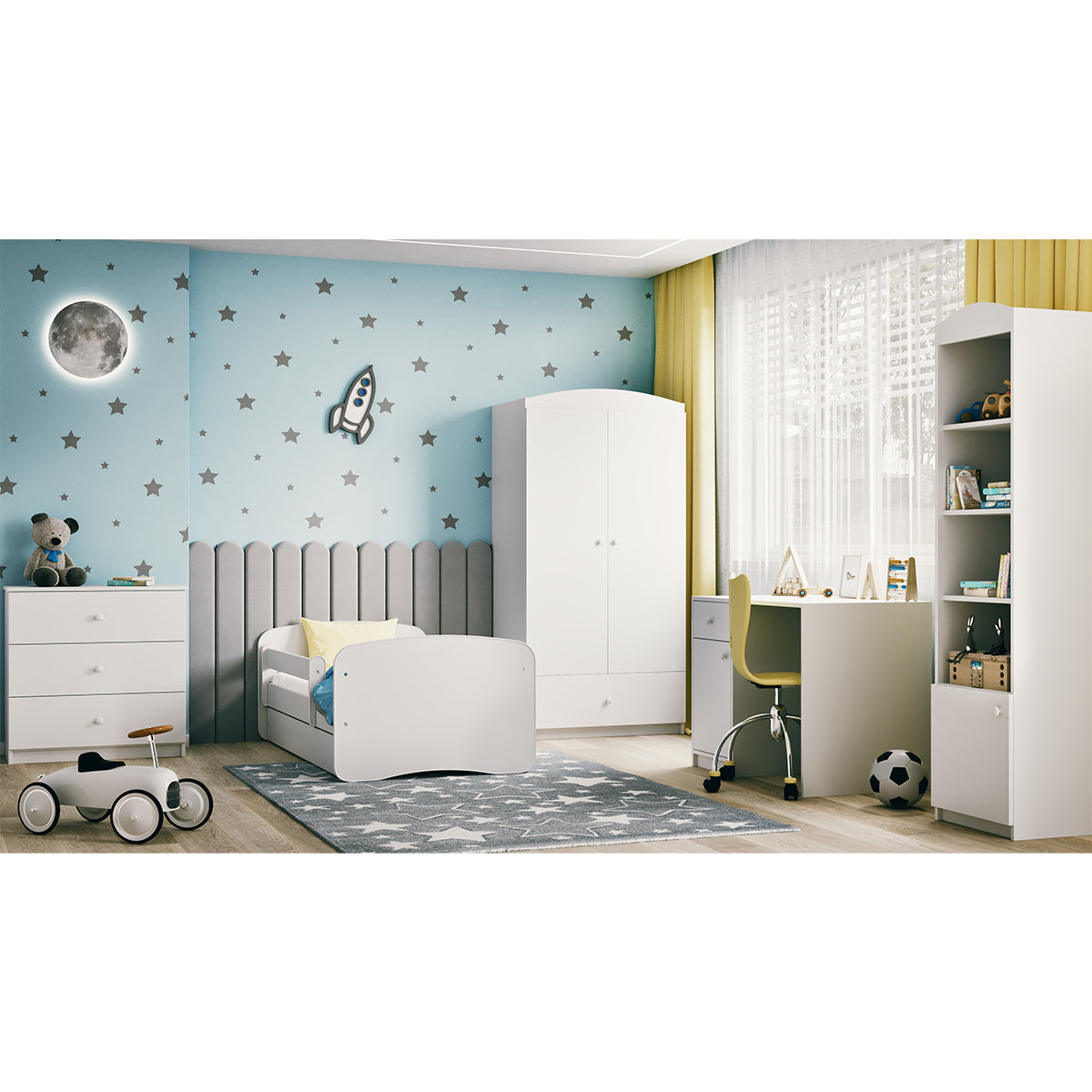 Lit 80x160 sommier et tiroir inclus Kocot Kids Babydream - Blanc - vue 6