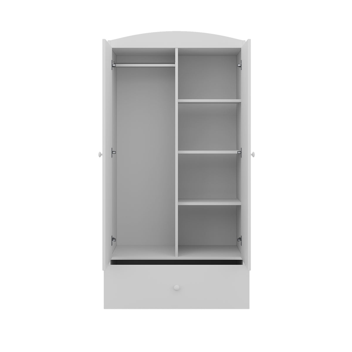 Armoire 2 portes 1 tiroir Kocot Kids Babydream - Blanc - vue 3