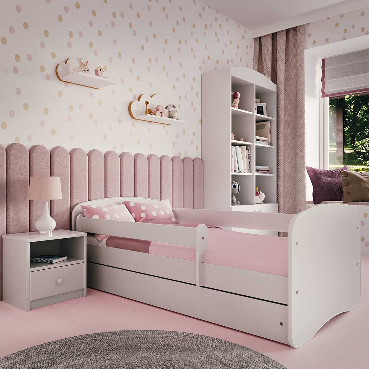 Lit 80x160 sommier et tiroir inclus Kocot Kids Babydream - Blanc