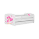 Lit 80x180 sommier et tiroir inclus Kocot Kids Babydream La fée aux papillons - Blanc