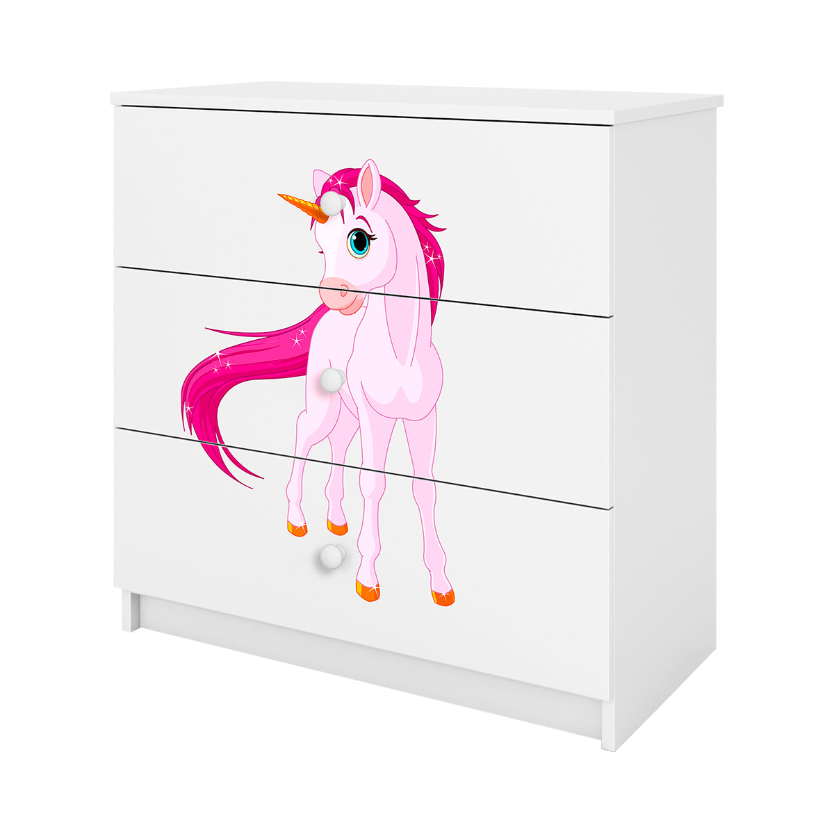 Commode 3 tiroirs Kocot Kids Babydream Licorne - Blanc - vue 4