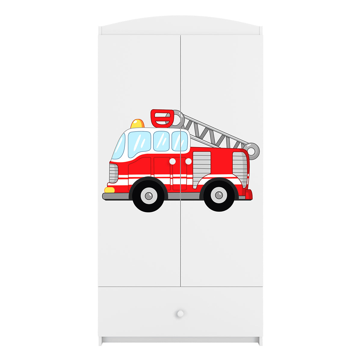 Armoire 2 portes 1 tiroir Kocot Kids Babydream Pompier - Blanc - vue 4