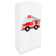 Armoire 2 portes 1 tiroir Kocot Kids Babydream Pompier - Blanc