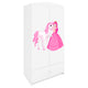 Armoire 2 portes 1 tiroir Kocot Kids Babydream La princesse et le cheval - Blanc
