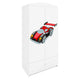 Armoire 2 portes 1 tiroir Kocot Kids Babydream Voiture de course - Blanc