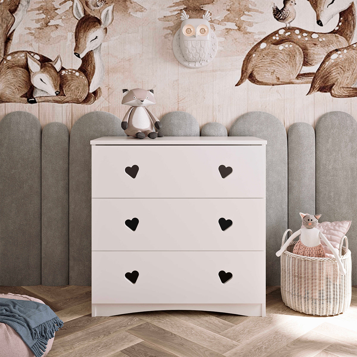 Commode 3 tiroirs Kocot Kids Julia - Blanc - vue 4