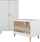 Lit bébé 60x120 et armoire Kocot Kids Kubi - Blanc