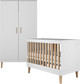 Lit bébé 60x120 et armoire Kocot Kids Kubi - Blanc