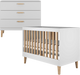 Lit bébé 60x120 et commode Kocot Kids Kubi - Blanc