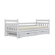 Lit gigogne 90x200 sommiers et tiroirs inclus David Blanc