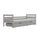 Lit 90x200 sommier et tiroirs inclus David Gris