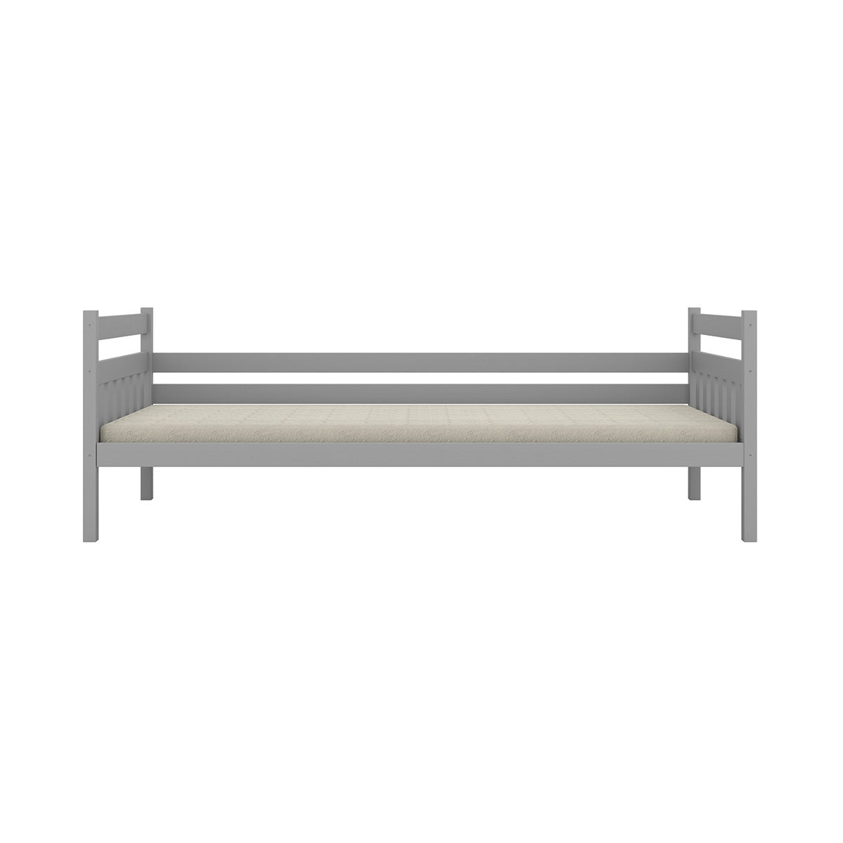 Lit 90x200 sommier et tiroirs inclus David Gris - vue 5