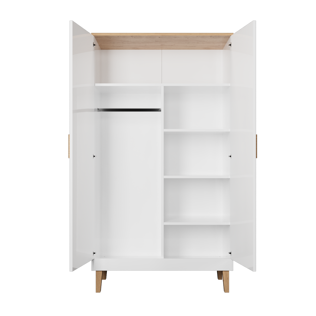Armoire 2 portes Denver - Blanc - vue 3