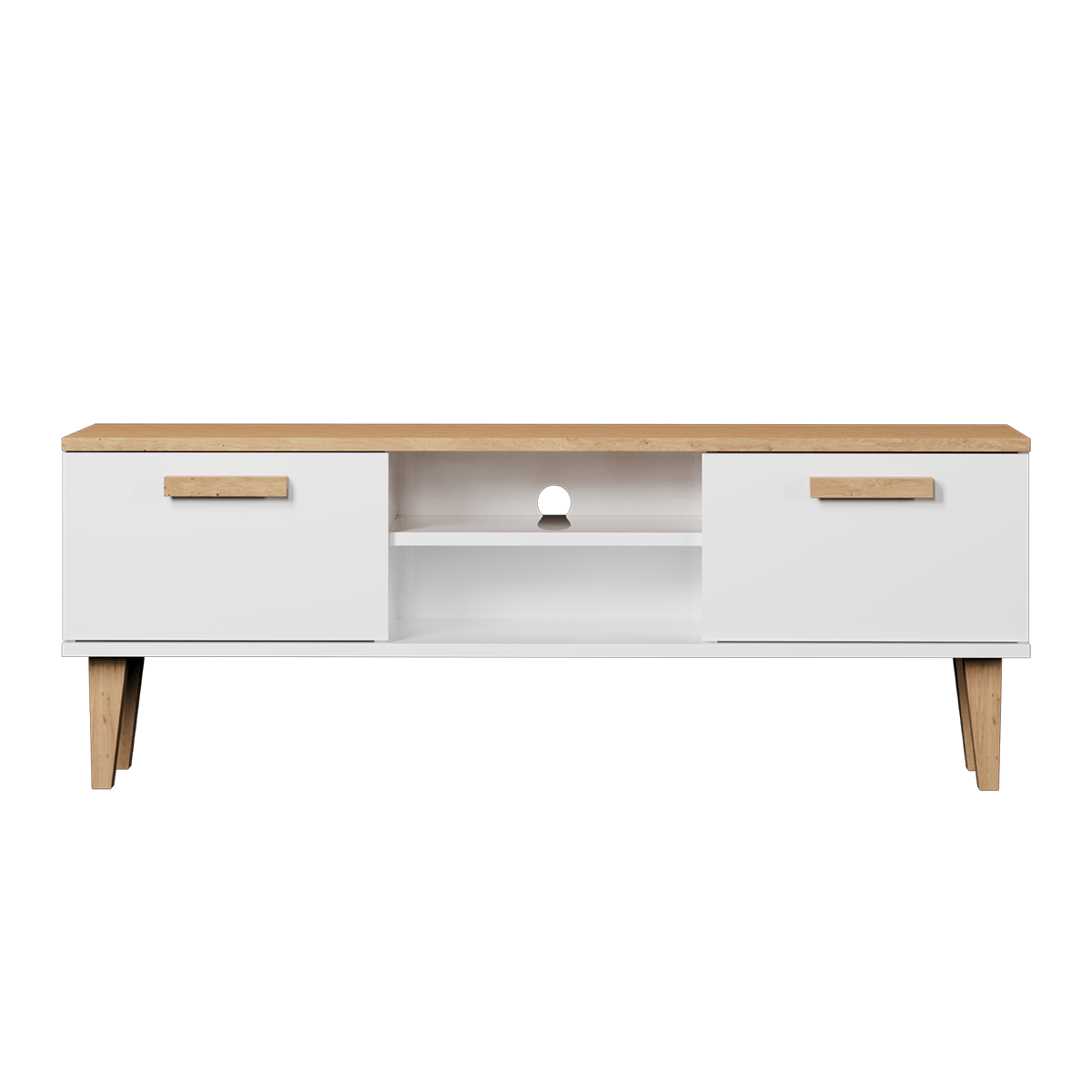Meuble TV 120 cm Denver - Blanc