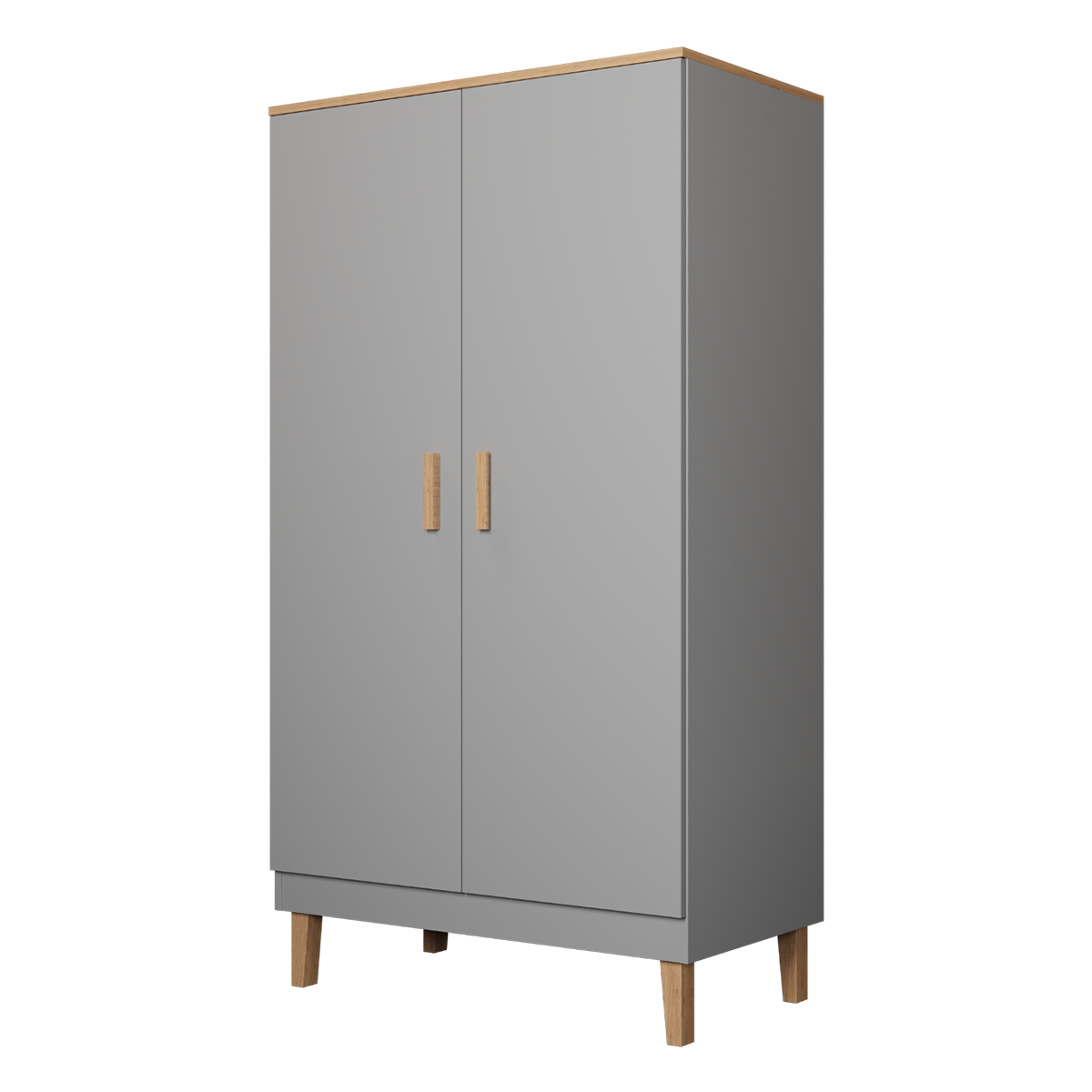 Armoire 2 portes Denver - Gris - vue 4