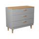 Commode 3 tiroirs Denver - Gris