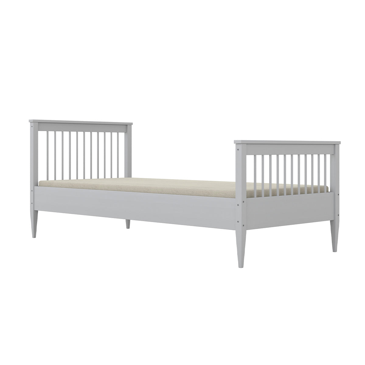 Lit 90x200 sommier inclus Emilia Blanc - vue 2