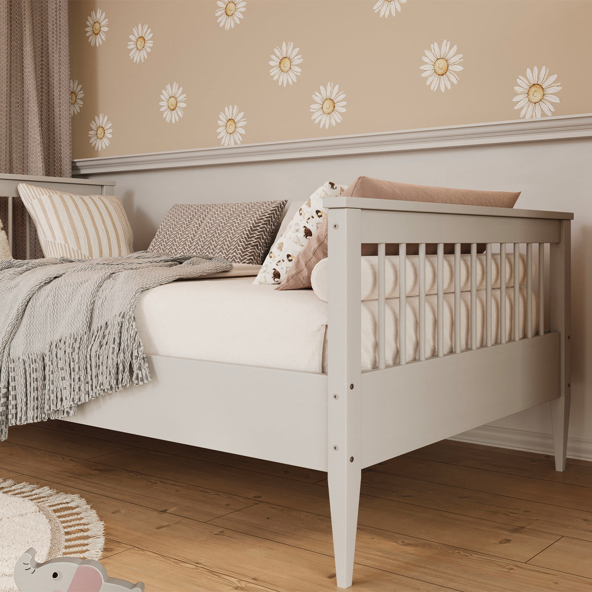 Lit 90x200 sommier inclus Emilia Blanc - vue 5