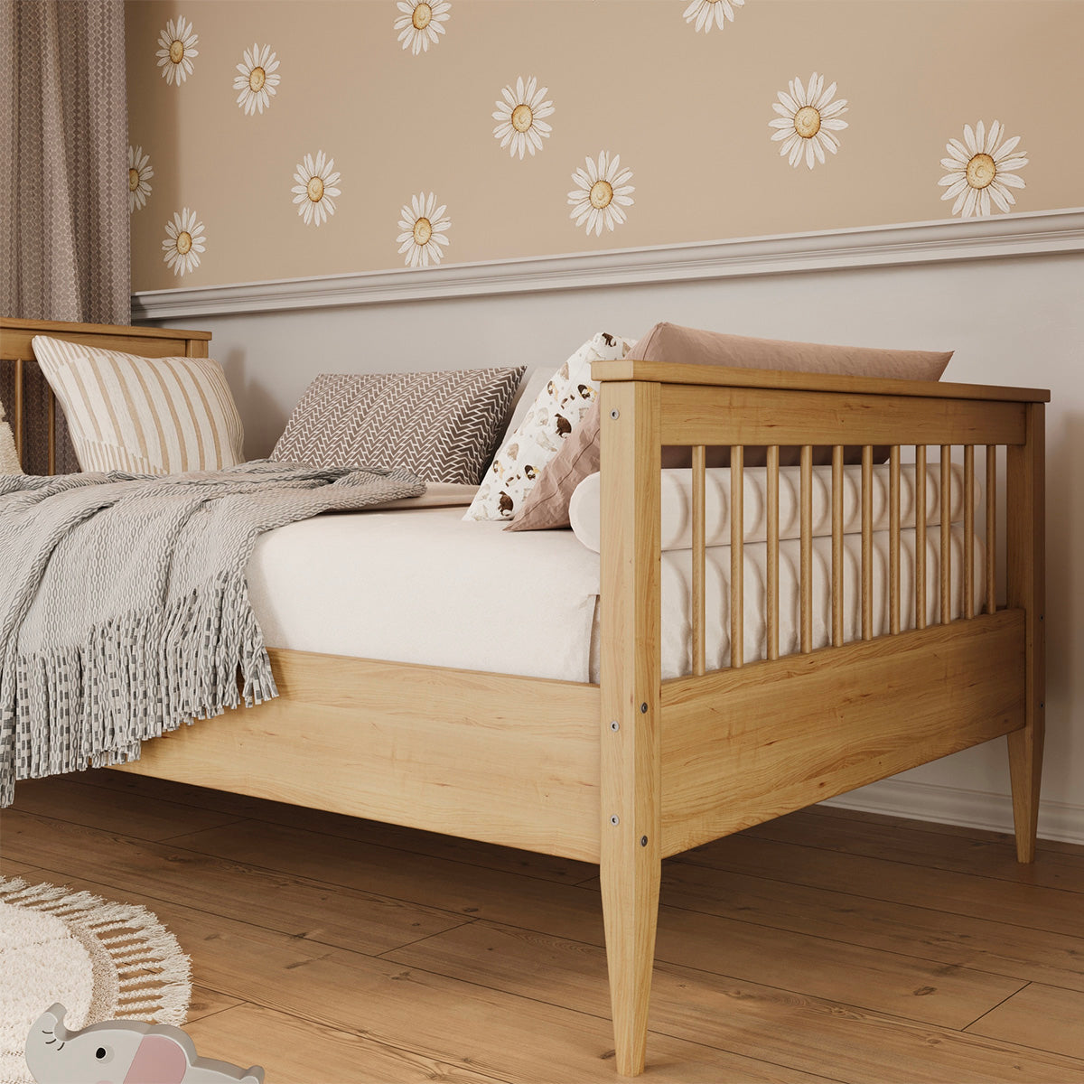 Lit 90x200 sommier inclus Emilia Bois - vue 5