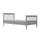 Lit 90x200 sommier inclus Emilia Gris