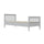 Lit 90x200 sommier inclus Ignas Blanc