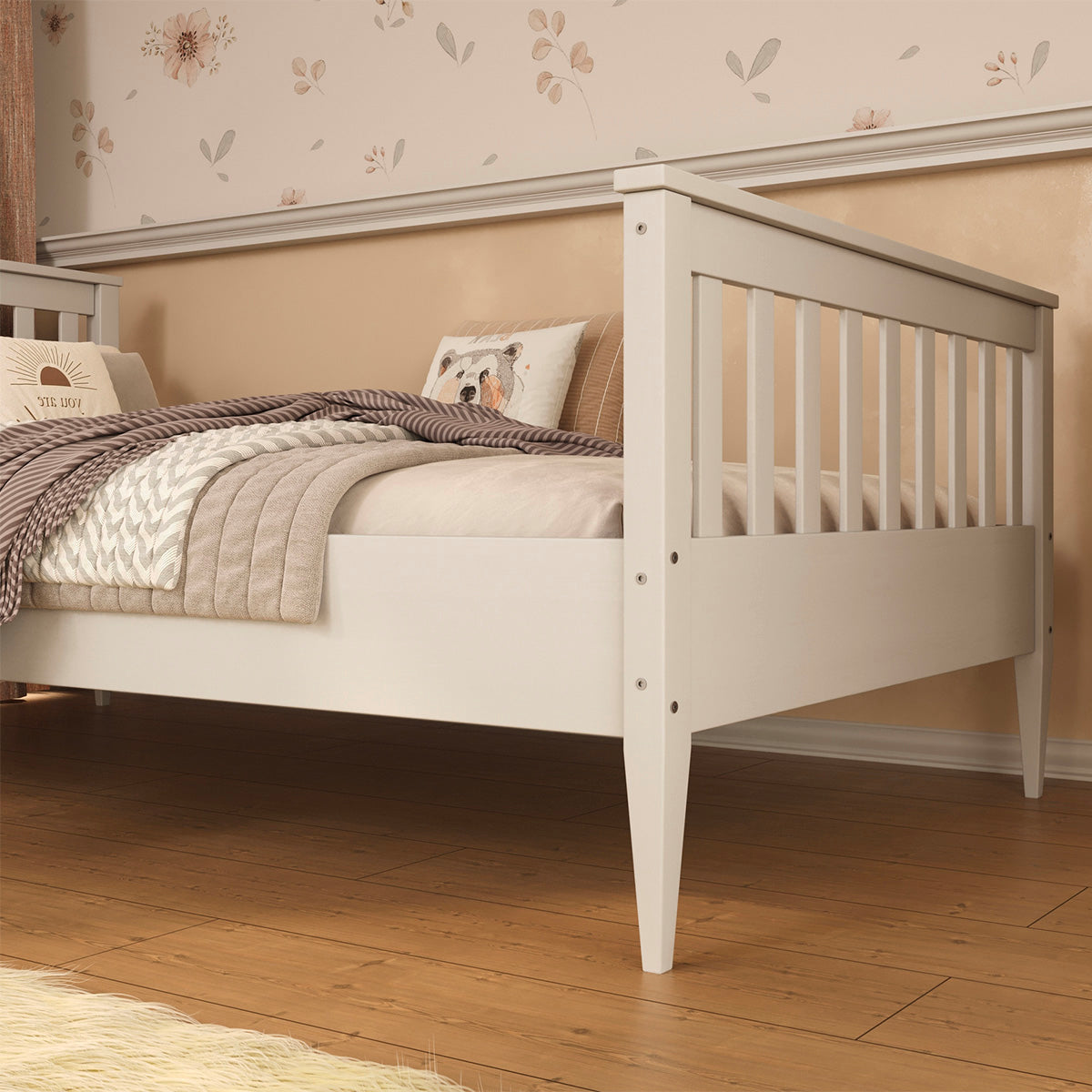 Lit 90x200 sommier inclus Ignas Blanc - vue 5