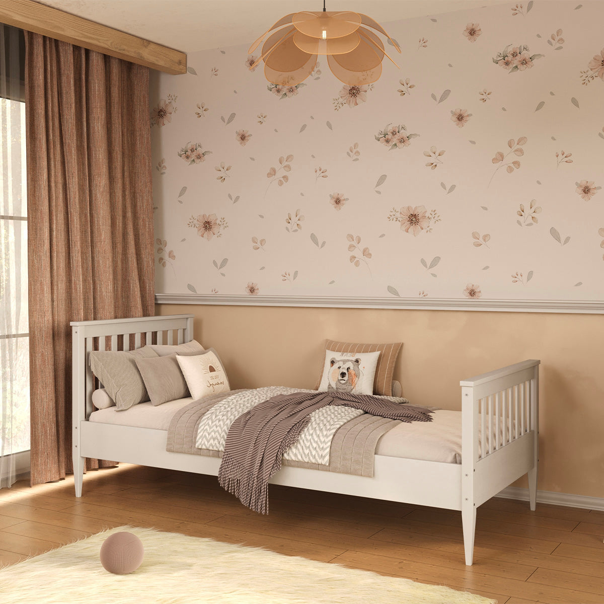 Lit 90x200 sommier inclus Ignas Blanc