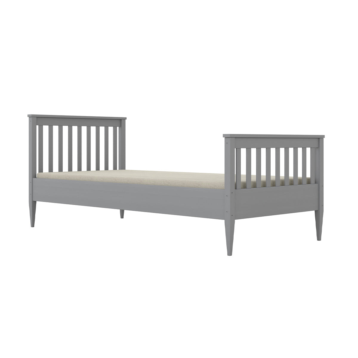 Lit 90x200 sommier inclus Ignas Gris - vue 2