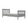 Lit 90x200 sommier inclus Ignas Gris