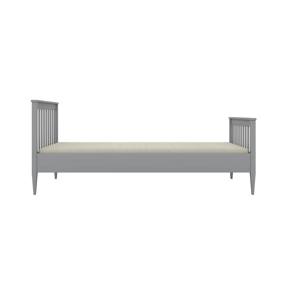 Lit 90x200 sommier inclus Ignas Gris - vue 3