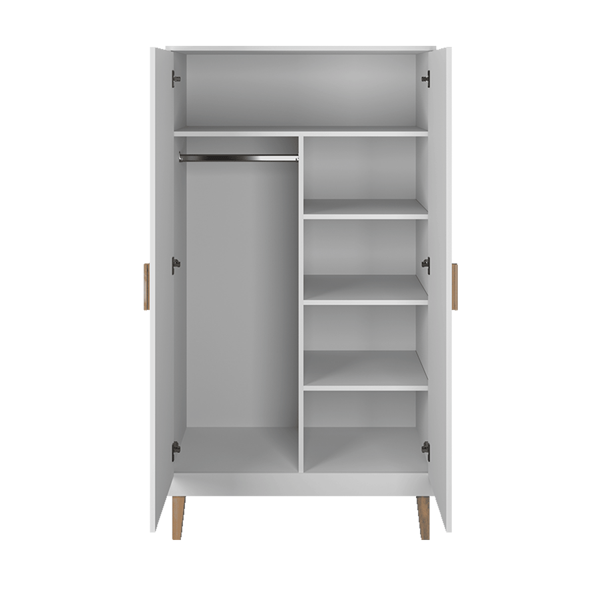 Lit bébé 60x120 et armoire Kocot Kids Kubi - Blanc - vue 5