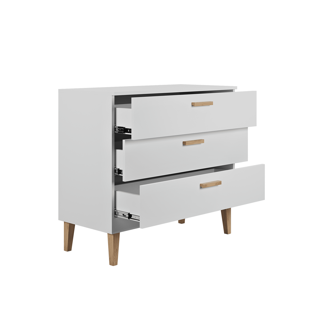 Lit bébé 60x120 et commode Kocot Kids Kubi - Blanc - vue 5