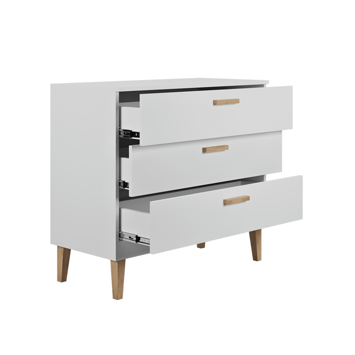 Commode 3 tiroirs Kocot Kids Kubi - Blanc - vue 4
