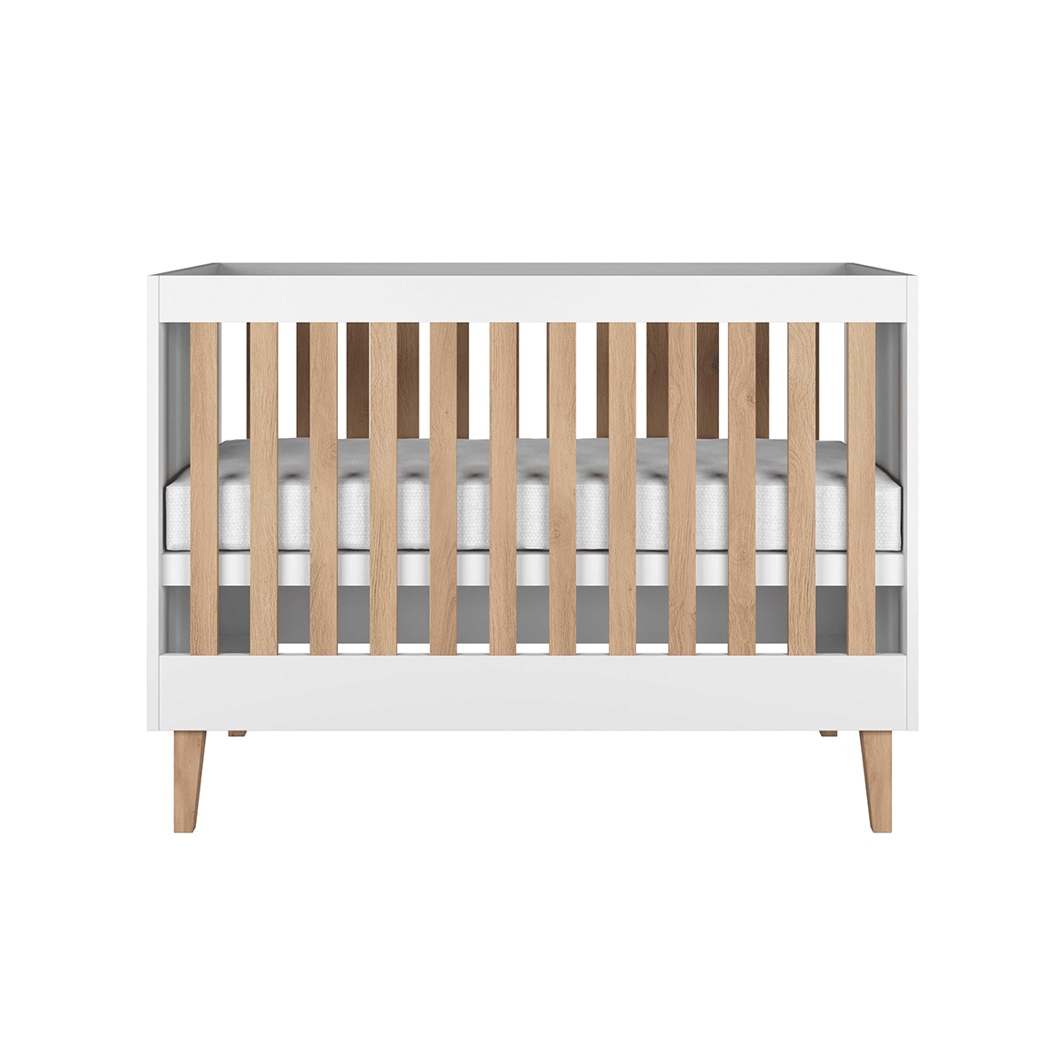 Lit bébé 60x120 et commode Kocot Kids Kubi - Blanc - vue 2
