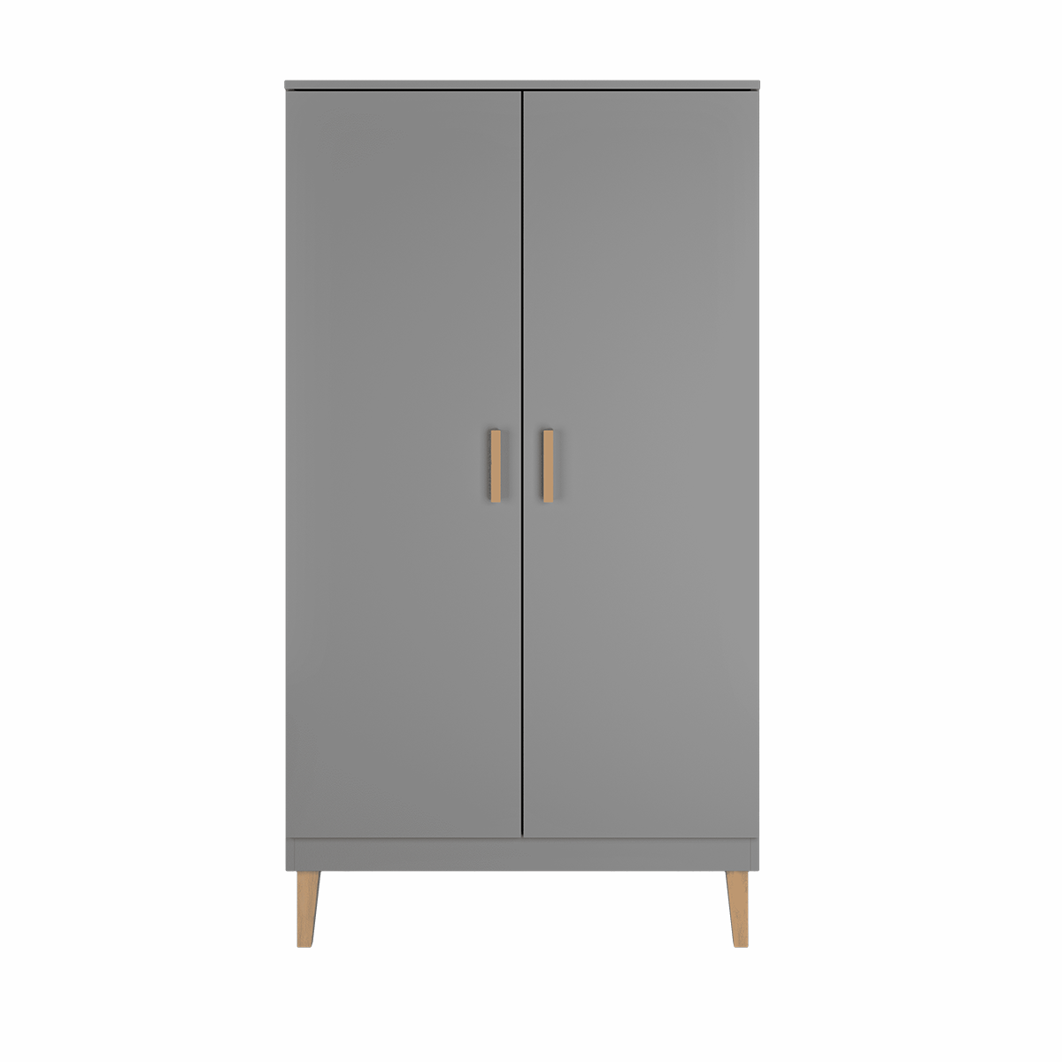 Chambre complète lit bébé 60x120, commode et armoire Kocot Kids Kubi - Gris - vue 6