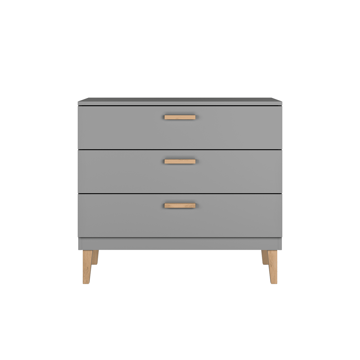 Chambre complète lit bébé 60x120, commode et armoire Kocot Kids Kubi - Gris - vue 4