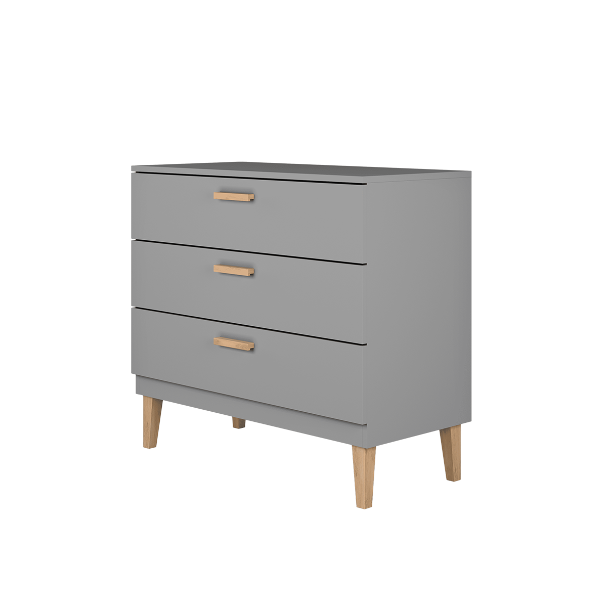 Commode 3 tiroirs Kocot Kids Kubi - Gris - vue 2