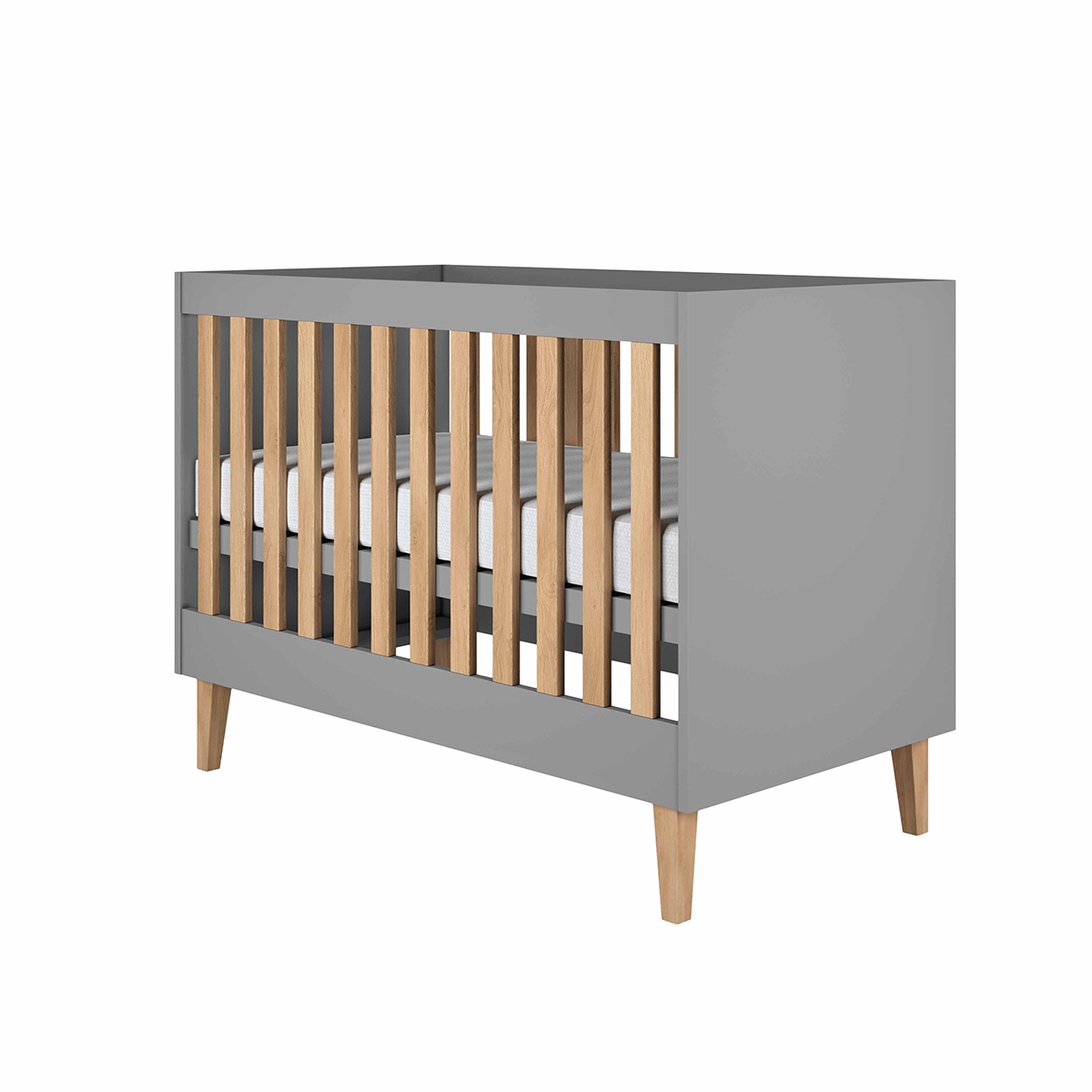 Lit bébé 60x120 Kocot Kids Kubi - Gris - vue 3