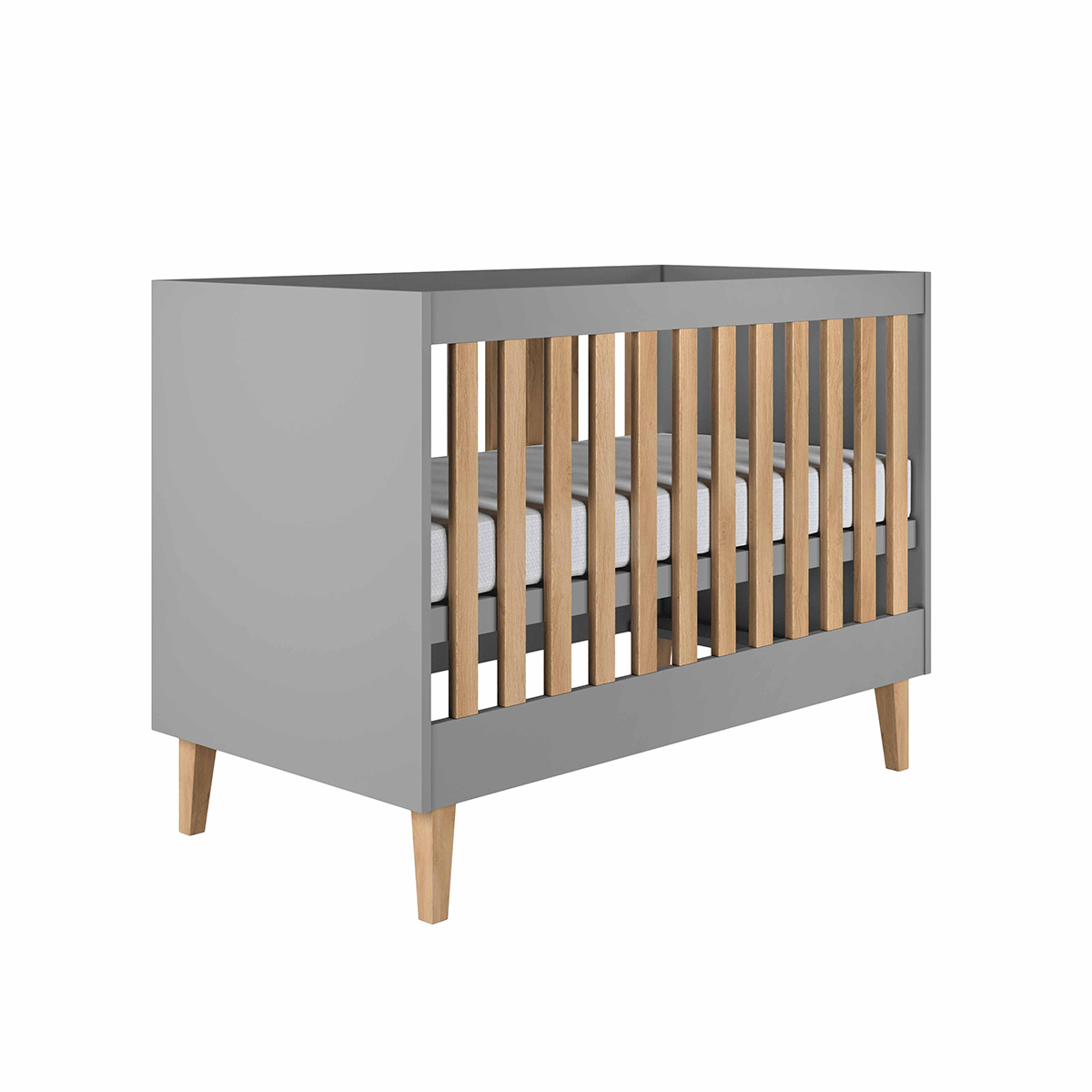 Lit bébé 60x120 Kocot Kids Kubi - Gris - vue 2