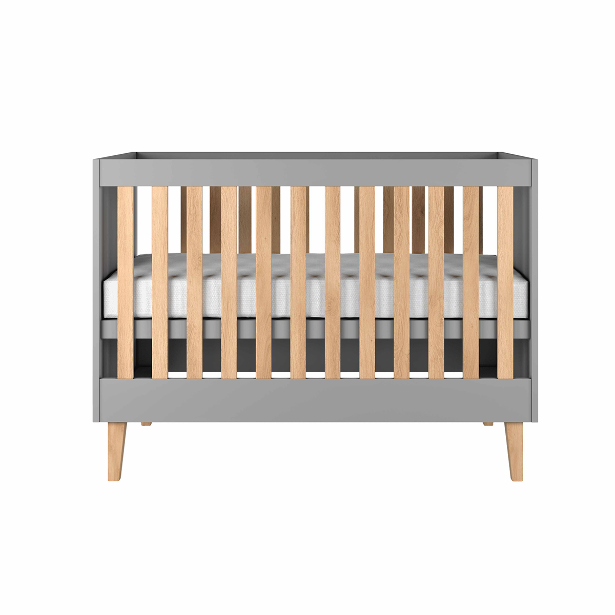 Chambre complète lit bébé 60x120, commode et armoire Kocot Kids Kubi - Gris - vue 3