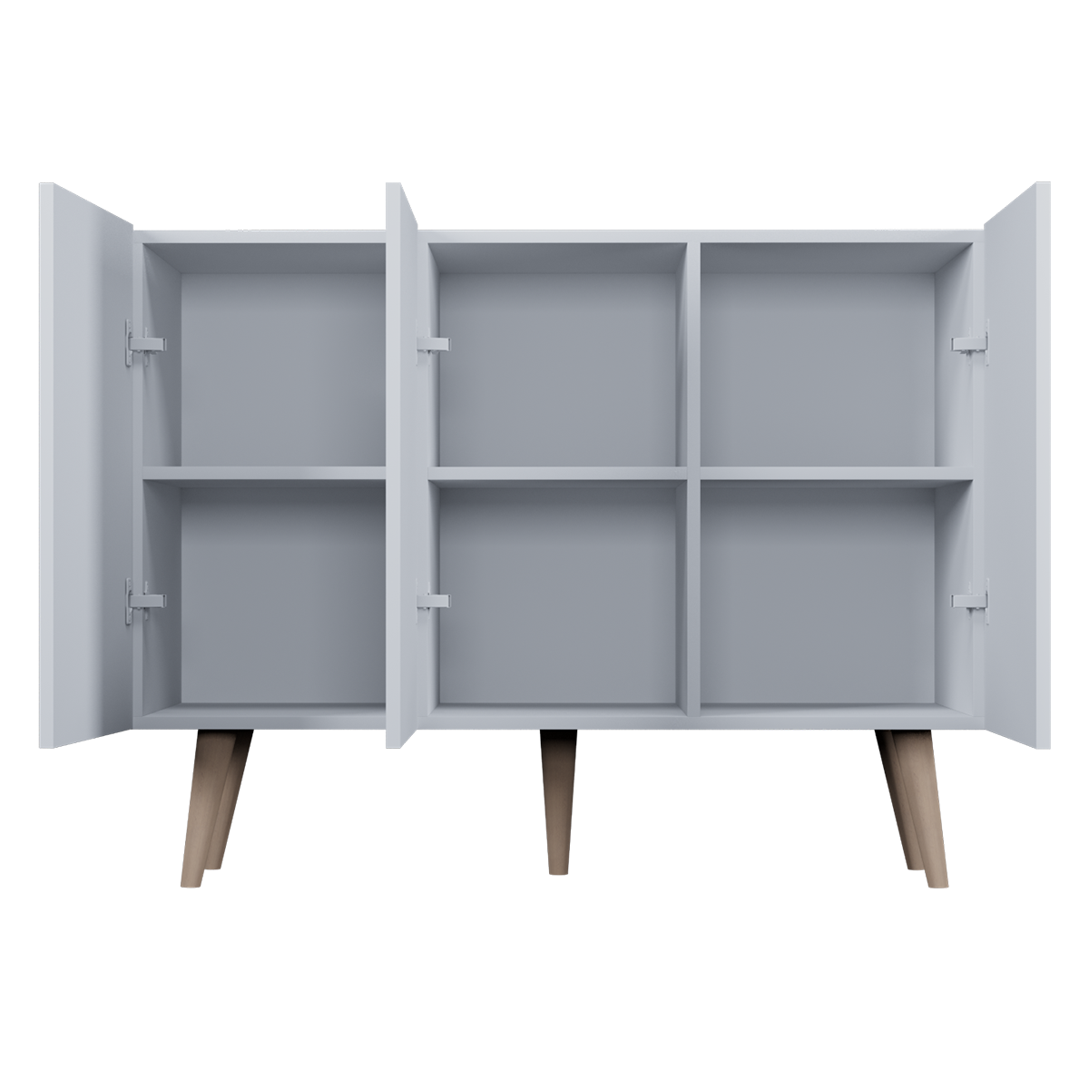 Buffet 3 portes Toronto - Blanc - vue 3