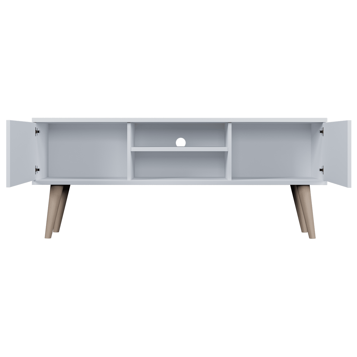 Meuble TV 120 cm Toronto - Blanc - vue 3