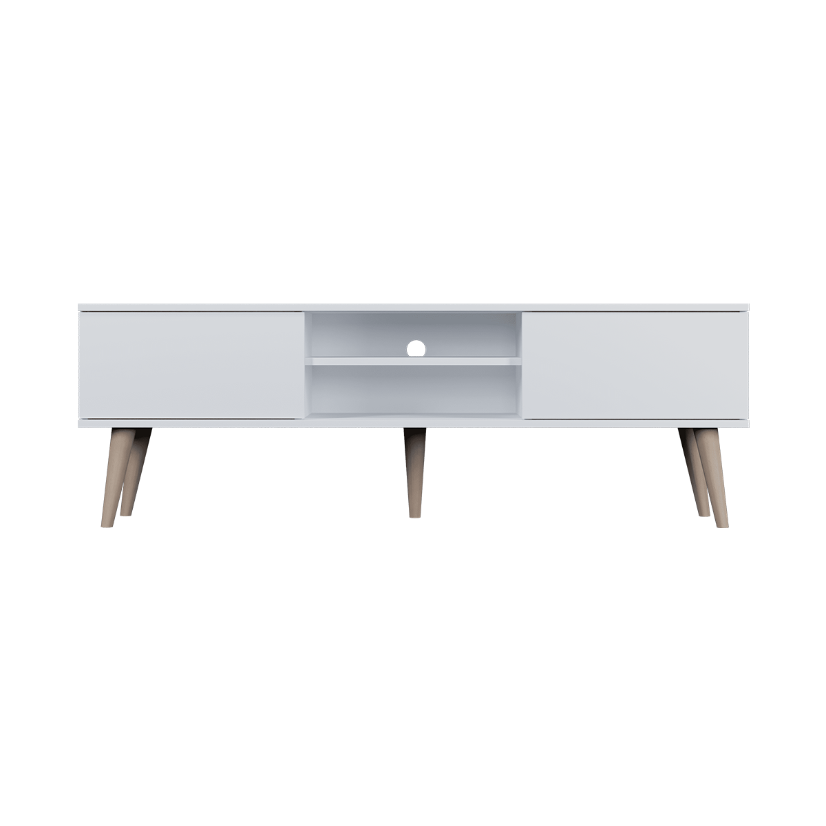 Meuble TV 160 cm Toronto - Blanc - vue 2