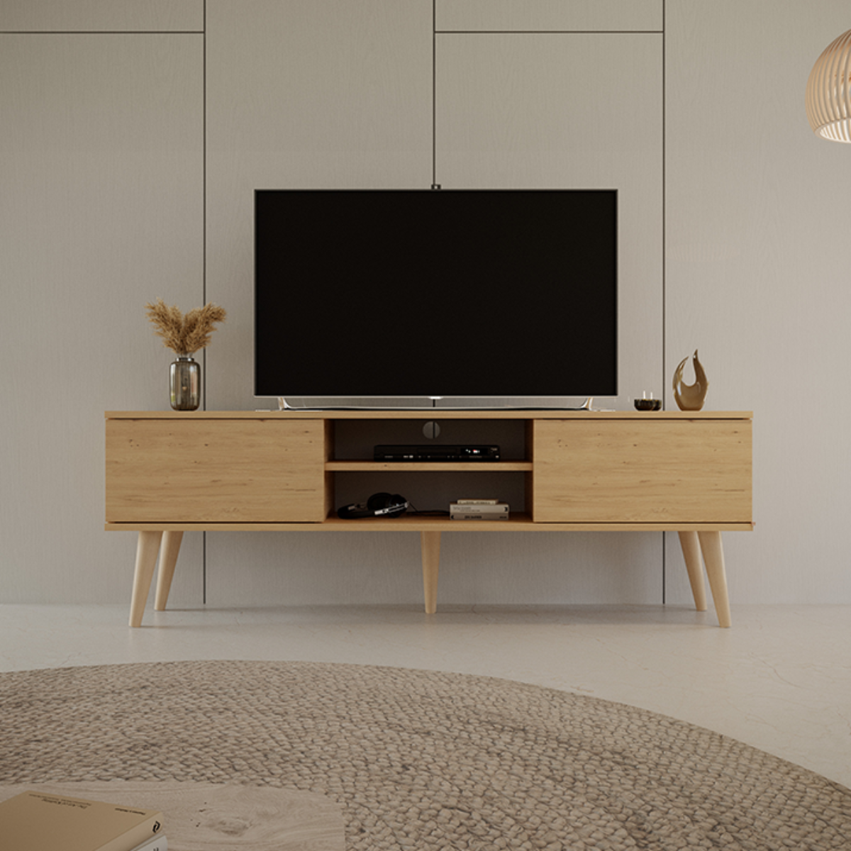 Meuble TV 160 cm Toronto - Bois - vue 5