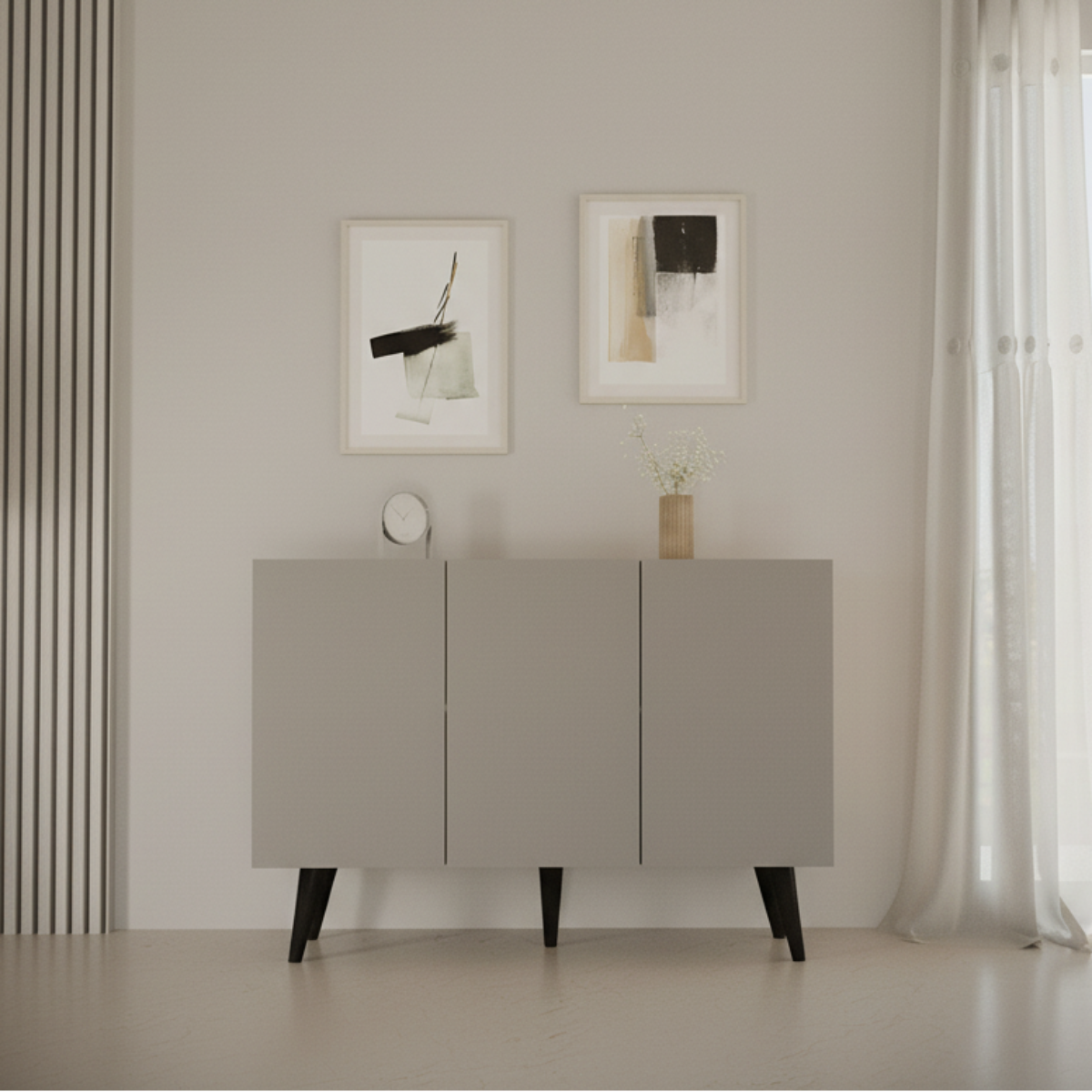 Buffet 3 portes Toronto - Gris - vue 5