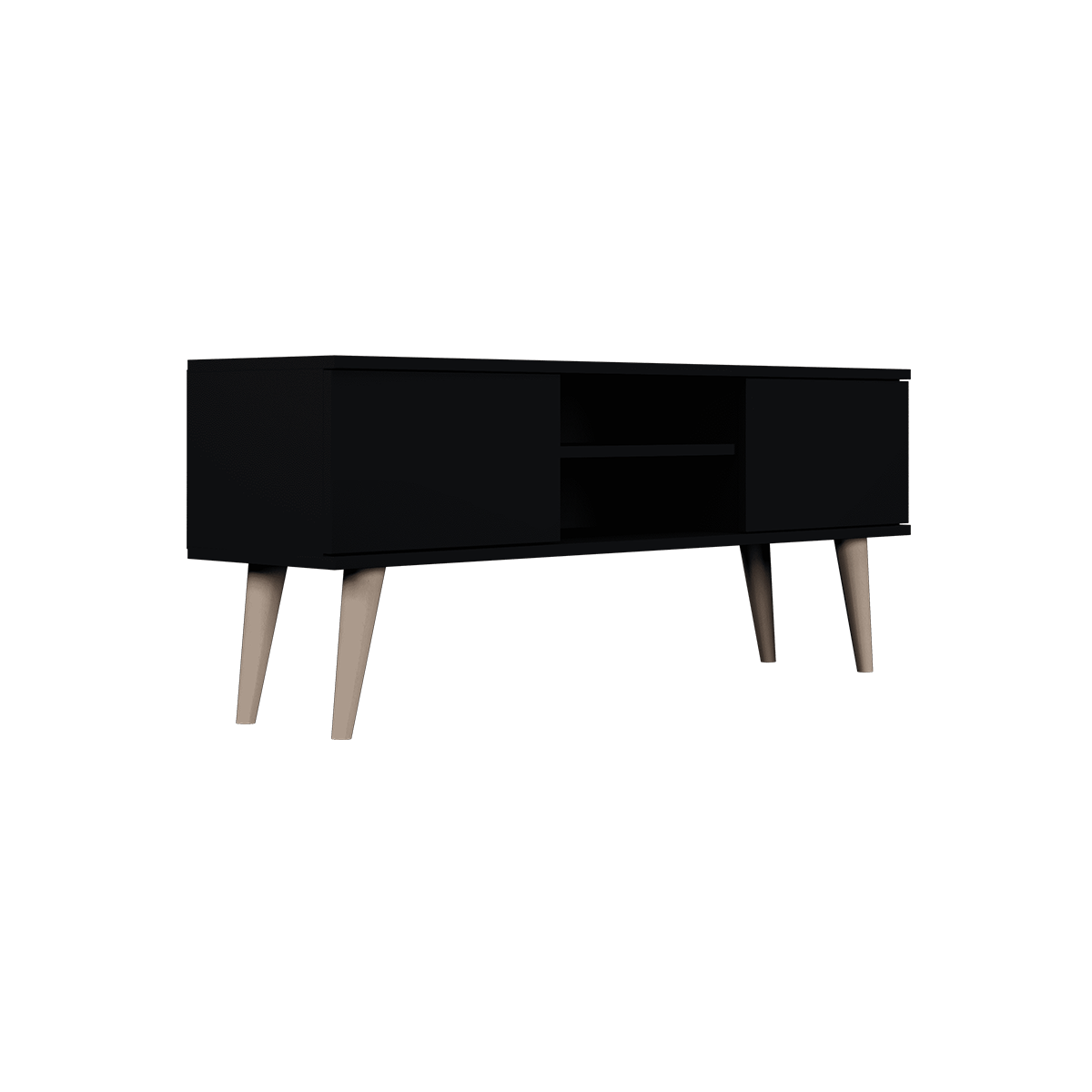 Meuble TV 120 cm Toronto - Noir